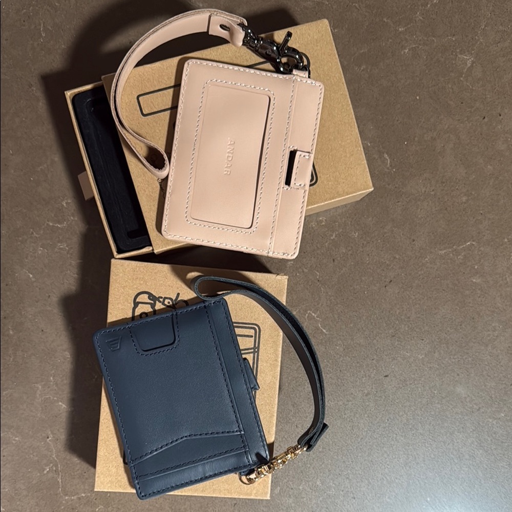 Blush & Navy Key & Card Holders